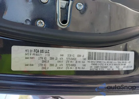 2016 Ram 1500 Big Horn from USA, damaged, VIN 1C6RR7LT2GS249871